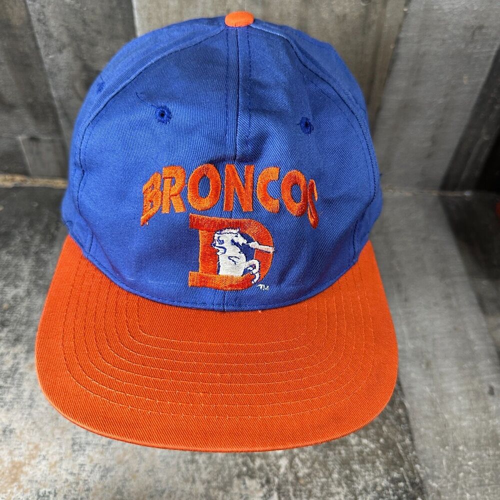 Vintage Drew Pearson Denver Broncos Snapback Hat‎ Blue 90s NFL Team